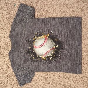 Moisture wicking tea with baseball design